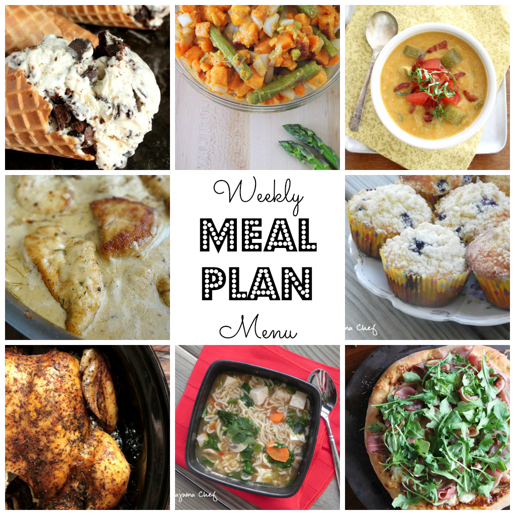 Weekly Meal Plan - lots of great eats for the week ahead via thepajamachef.com and other great bloggers!