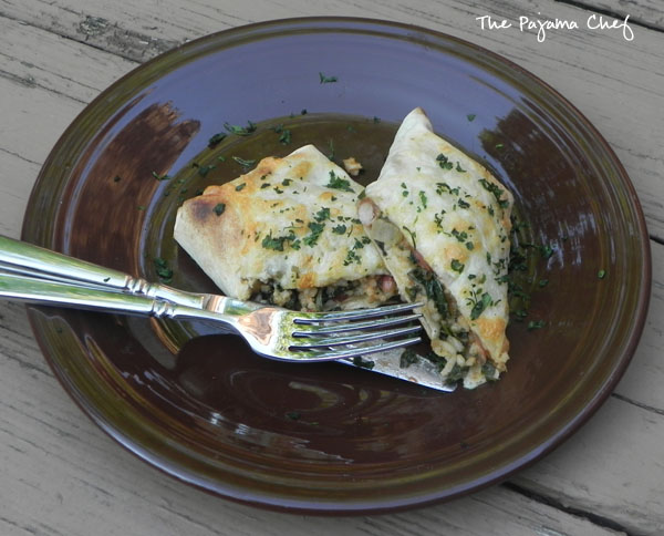 These fabulous savory bean and rice burritos are made even more delicious by the addition of hearty kale and gooey Monterey Jack cheese. You'll be sure to love them--a great family meal!