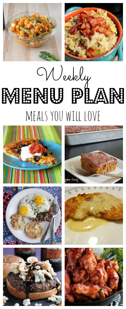 Weekly Meal Plan - lots of great eats for the week ahead via thepajamachef.com and other great bloggers!