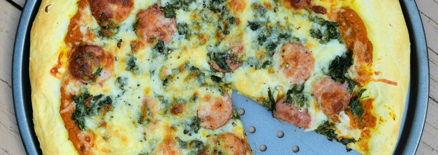 Pizza gets an autumn twist with pumpkin sauce! Mmmm mmm good! #secretrecipeclub