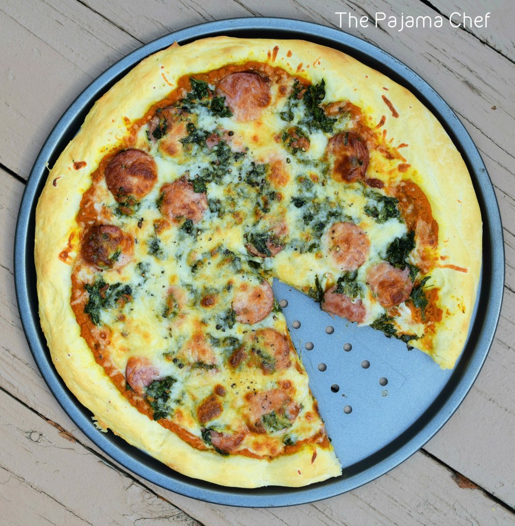 Pizza gets an autumn twist with pumpkin sauce! Mmmm mmm good! #secretrecipeclub