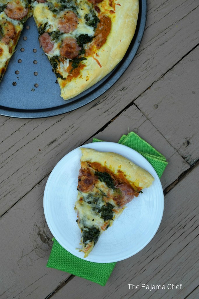 Pizza gets an autumn twist with pumpkin sauce! Mmmm mmm good! #secretrecipeclub