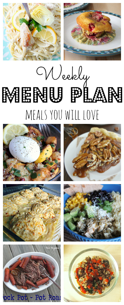 Weekly Meal Plan - lots of great eats for the week ahead via thepajamachef.com and other great bloggers!