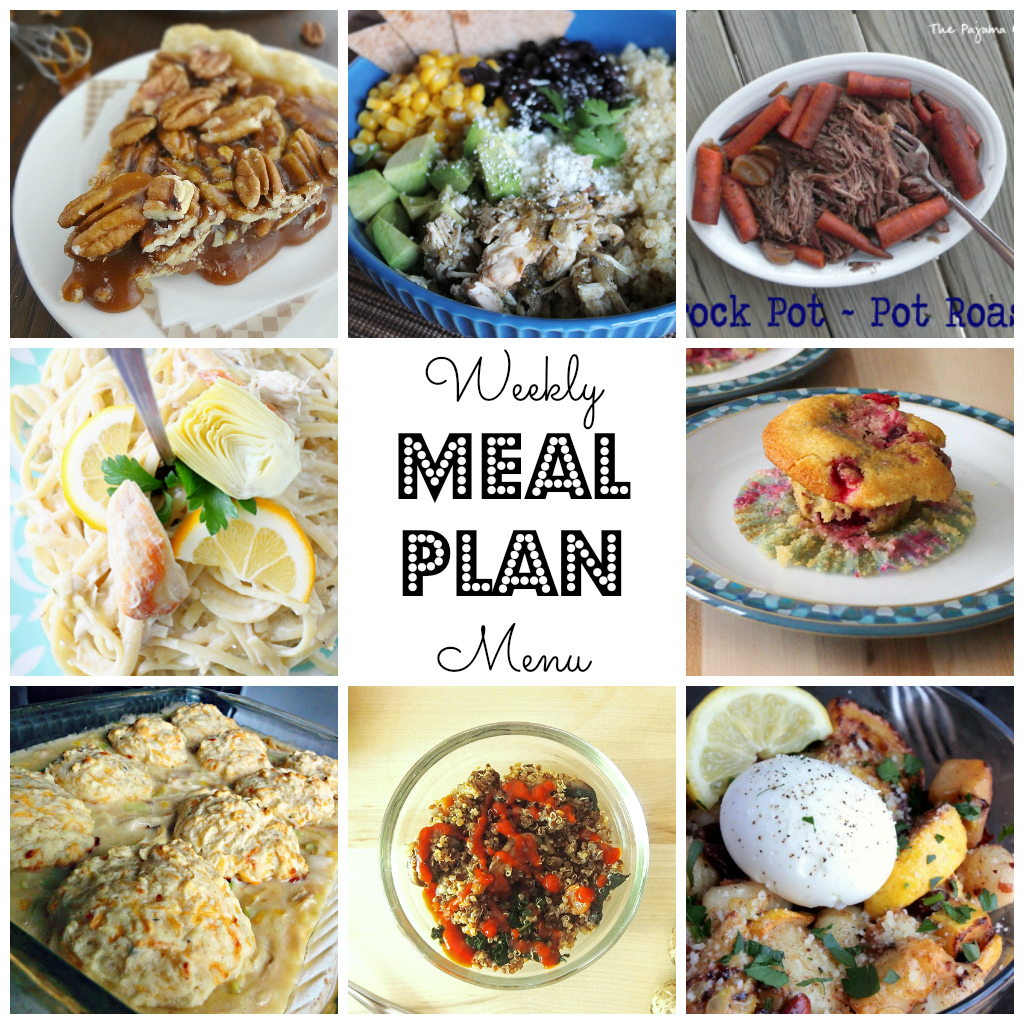 Weekly Meal Plan - lots of great eats for the week ahead via thepajamachef.com and other great bloggers!