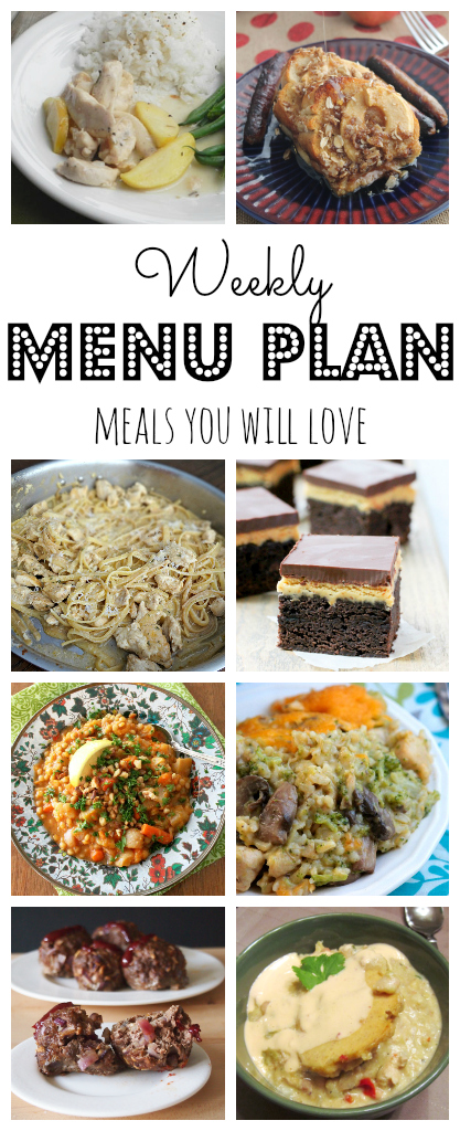 Weekly Meal Plan - lots of great eats for the week ahead via thepajamachef.com and other great bloggers!