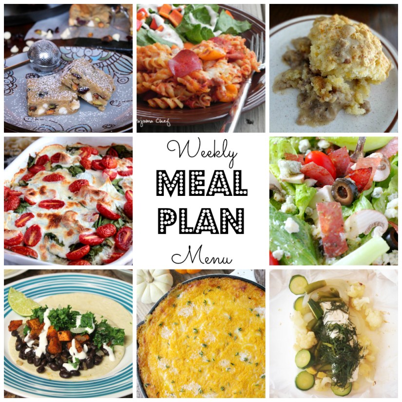 Weekly Meal Plan - lots of great eats for the week ahead via thepajamachef.com and other great bloggers!