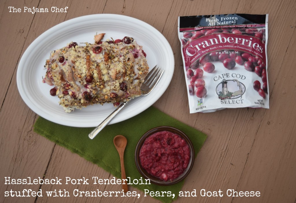 Looking for a show-stopping dish for New Year's? This Hassleback Pork Tenderloin Stuffed with Cranberries, Pears, and Goat Cheese is sure to impress... and it tastes even better!