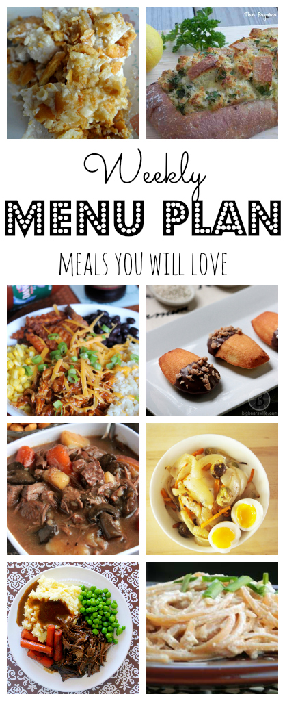Weekly Meal Plan - lots of great eats for the week ahead via thepajamachef.com and other great bloggers!