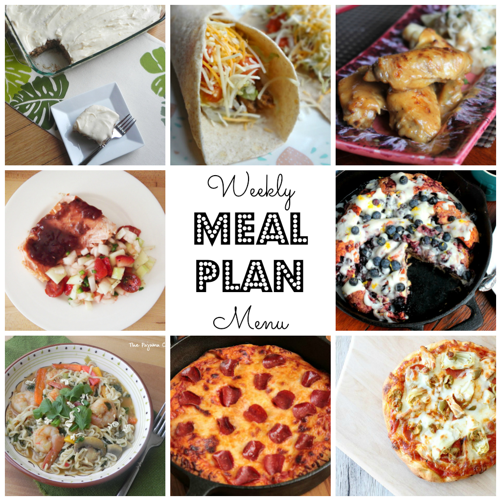 Weekly Meal Plan - lots of great eats for the week ahead via thepajamachef.com and other great bloggers!