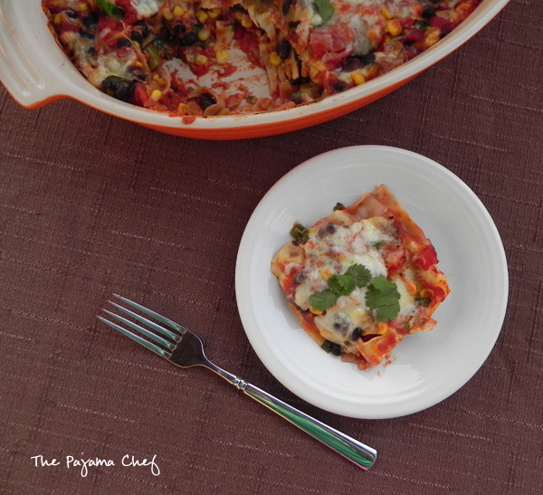 Mexican Lasagna... this epic (vegetarian) meal is weeknight-friendly, pantry-friendly, and oh so tasty! I definitely need to make this dish more often. Enjoy!