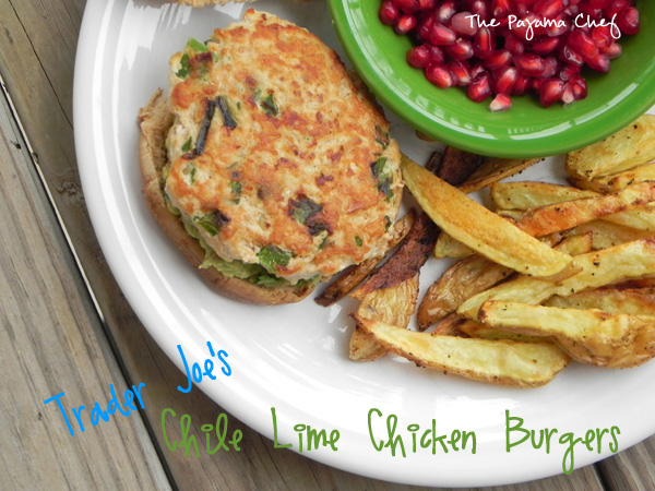A copycat version of a Trader Joe's fave... chicken burgers spiced up with chili, lime, cilantro, and garlic. This is an epic burger you don't wanna miss!