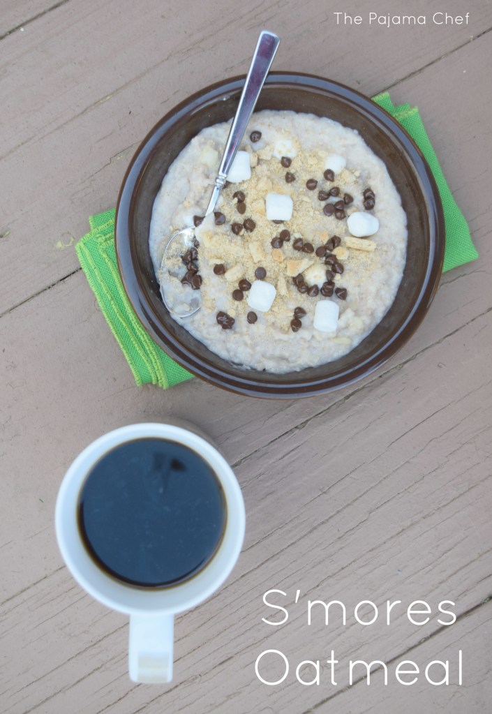 Creamy oats topped with your favorite campfire dessert... S'mores! What could be a better way to wake up?
