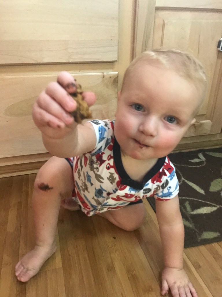 Cookies! But not just any cookies... these Soft Flourless Kitchen Sink Cookies are filled with oats, peanut butter, pretzels, butterscotch, and CHOCOLATE!  Duh. They're absolutely irresistible and a great way to cap off #Choctoberfest!