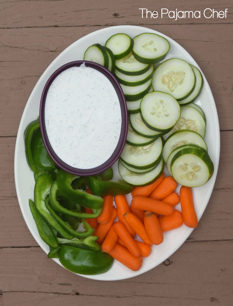 This cool and creamy fresh vegetable dip is easy to make. It's a great appetizer or side dish!