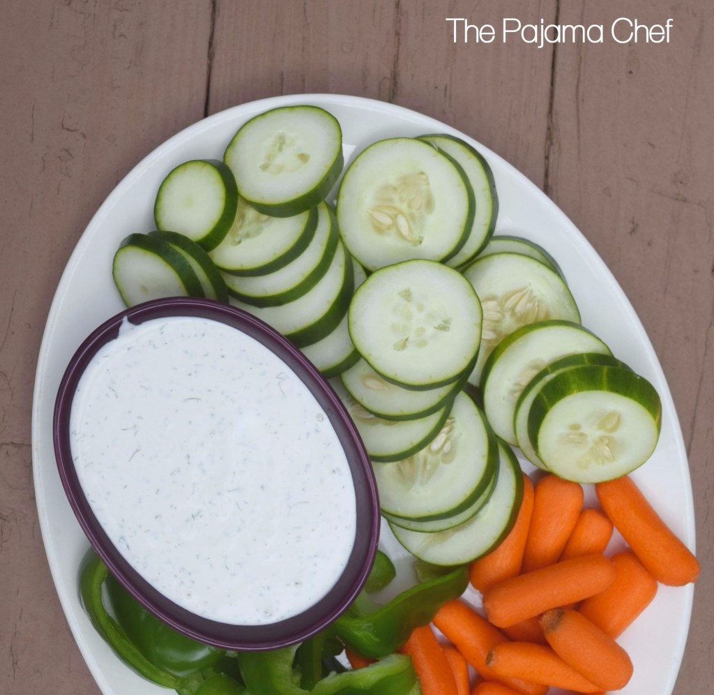 This cool and creamy fresh vegetable dip is easy to make. It's a great appetizer or side dish!