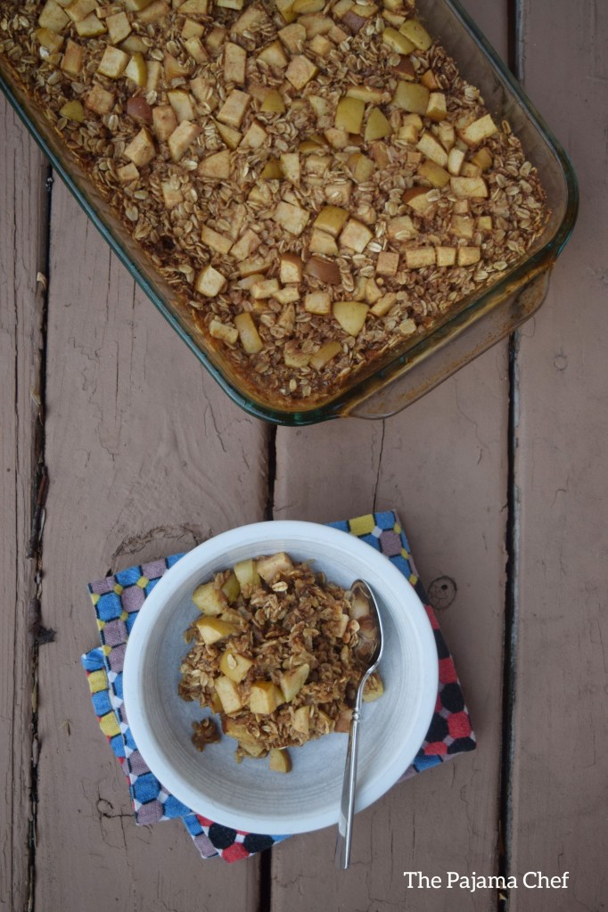 Easy and always enjoyed, this apple cinnamon baked oatmeal is almost constantly in our fridge! My toddler can't get enough, and the adults in our house think it's pretty tasty too. 