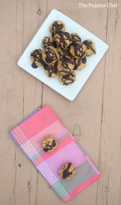 Easy and delicious, these peanut butter chocolate protein poppers are a fun healthier snack option that taste like dessert!  thepajamachef.com