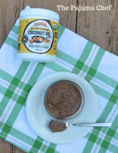 Jump on the homemade nut butter train with this chocolately spread with a bit of cookie dough flair! This #Choctoberfest recipe is made with delicious Barlean's Butter Flavored Coconut Oil.