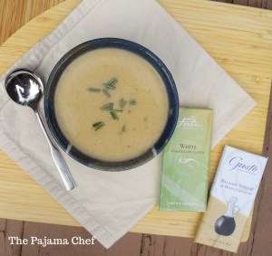 Roasted parsnips make a great soup... with white chocolate as an accent flavor! This soup is surprising and delicious, thanks to the rich, quality chocolates from Forte Artisan Chocolates, a sponsor for this year's #Choctoberfest.